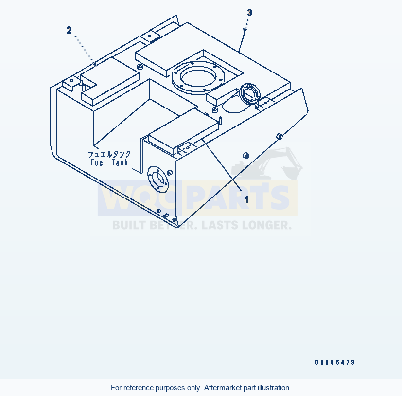 Komatsu WA200-3 Fuel Tank (Super Silent Spec.) parts diagram
