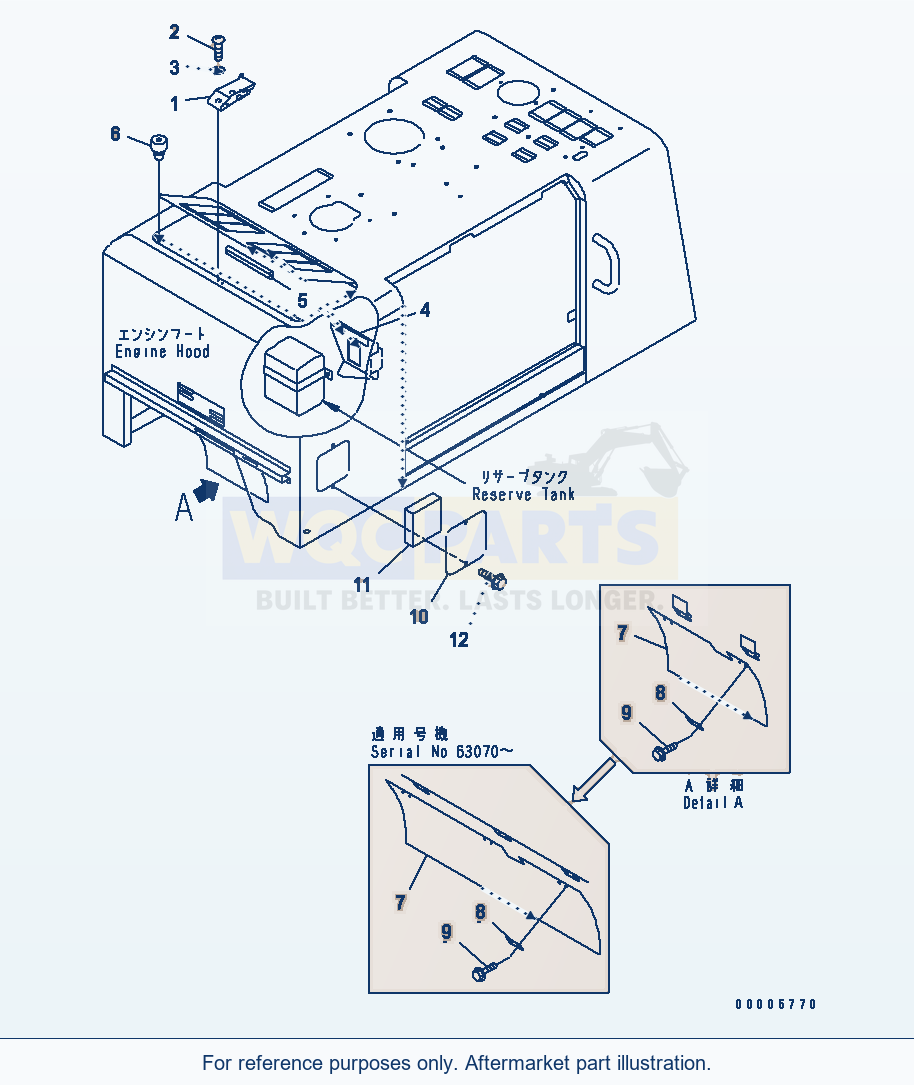 Komatsu WA200-3 Bulkhead (Super Silent Spec.) parts diagram