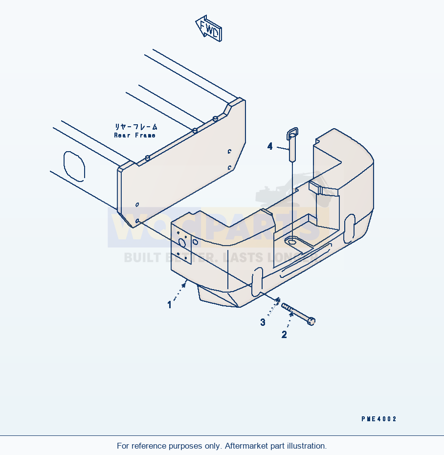 Komatsu WA200-3 Counter Weight parts diagram