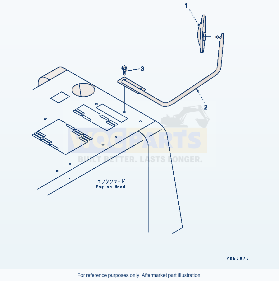 Komatsu WA200-3 Mirror (Under Mirror) parts diagram