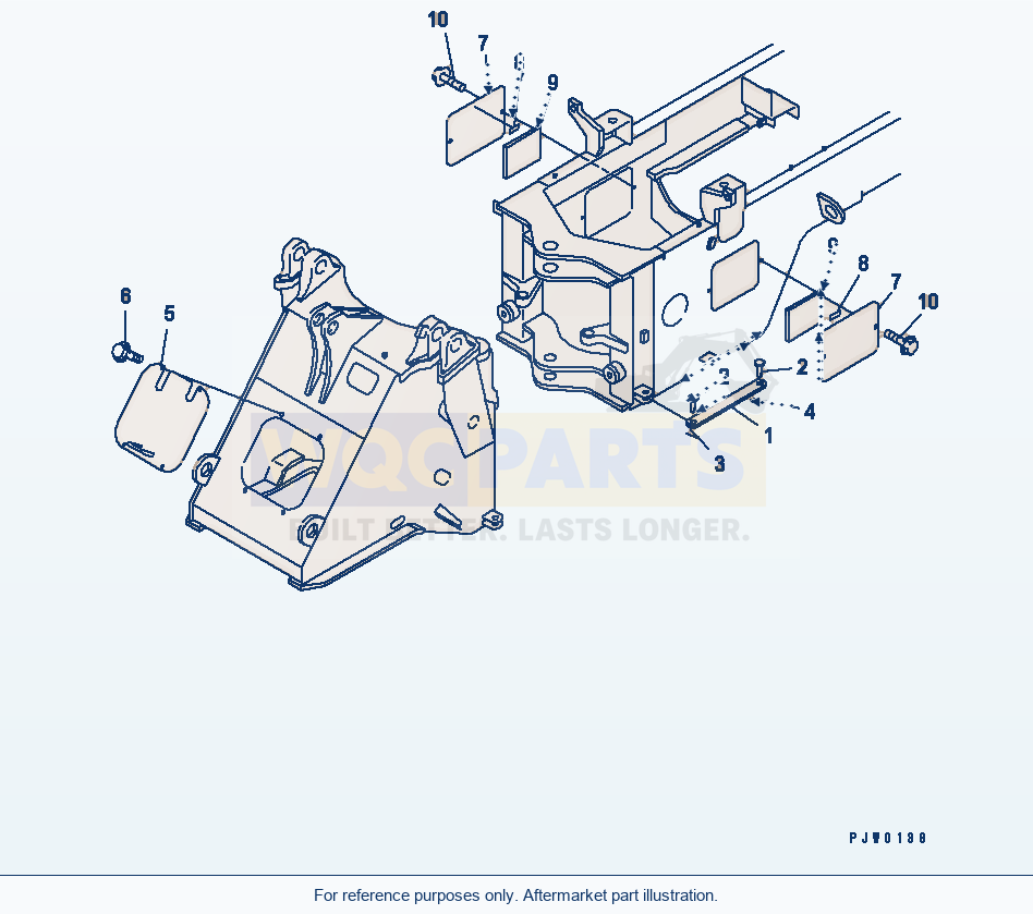 Komatsu WA200-3 Bar Lock And Cover (With 3-Spool And Piping) parts diagram