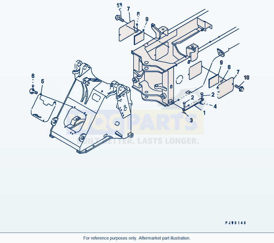Komatsu WA200-3 Bar Lock And Cover (With 5-Spool And Piping) parts diagram