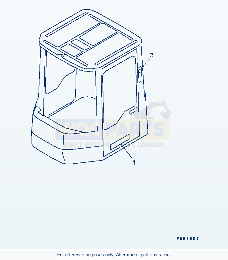 Komatsu WA200-3 Rops Cab (Plate Mark) parts diagram