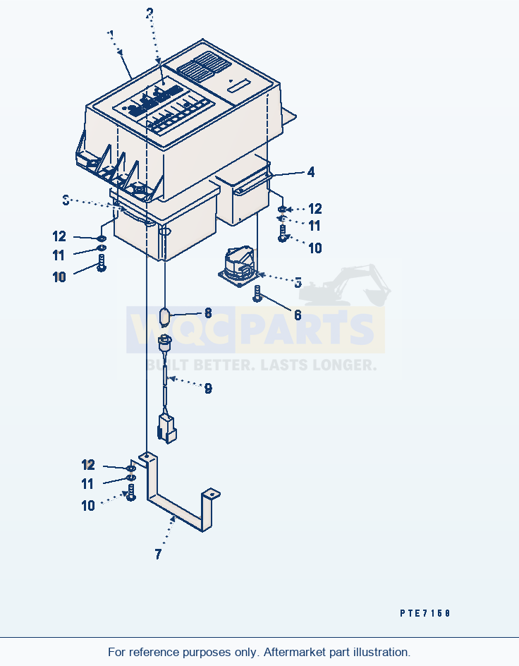 Komatsu WA200-3 Sub Monitor (Inner Parts) parts diagram