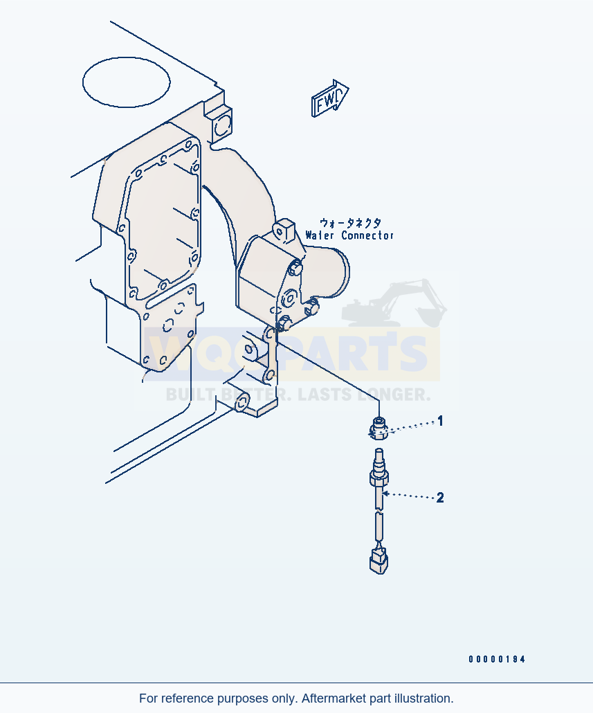 Komatsu WA200-5-SN Water Teperature Sensor(#26302312-) parts diagram