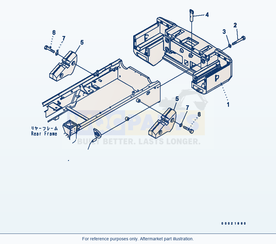 Komatsu WA200-5-SN Counter Weight (Snow Removing Spec.) parts diagram
