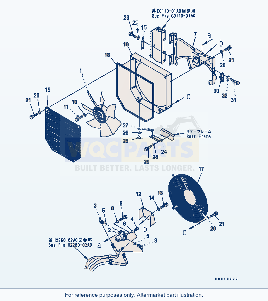 Komatsu WA200-5-SN Fan Drive parts diagram