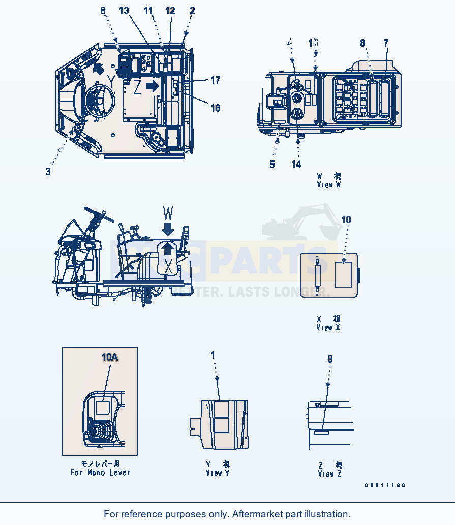 Komatsu WA200-5-SN Floor Decal parts diagram