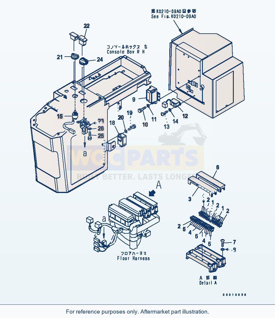 Komatsu WA200-5-SN Floor (Electrical Parts) parts diagram