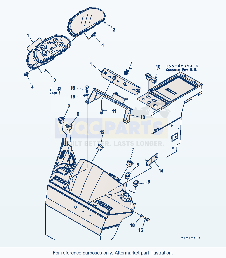Komatsu WA200-5-SN Floor (Main Monitor) (For E.C.S.S.) parts diagram