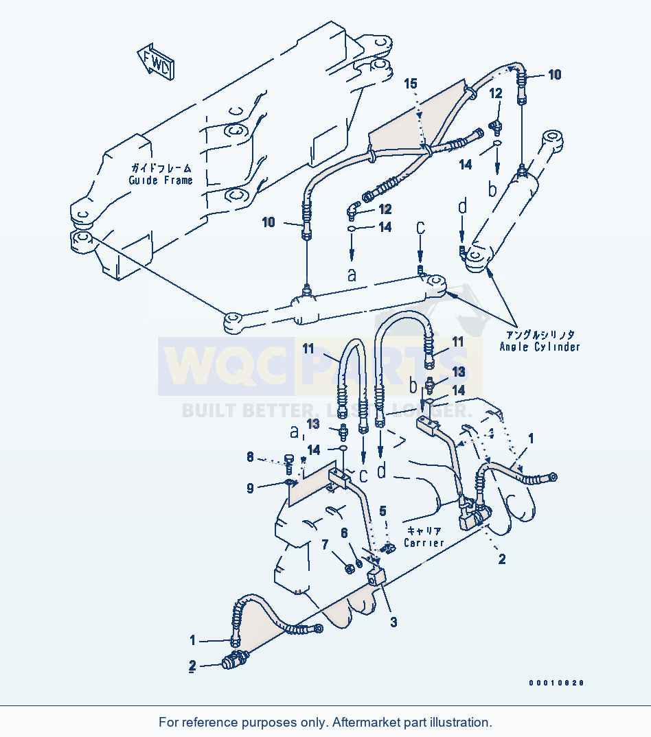 Komatsu WA200-5-SN Blade (Angle Cylinder Line) (S.P.A.P.) parts diagram