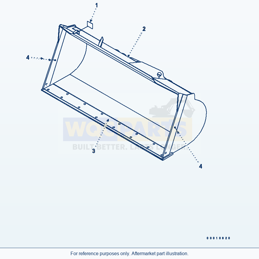 Komatsu WA200-5-SN Bucket parts diagram