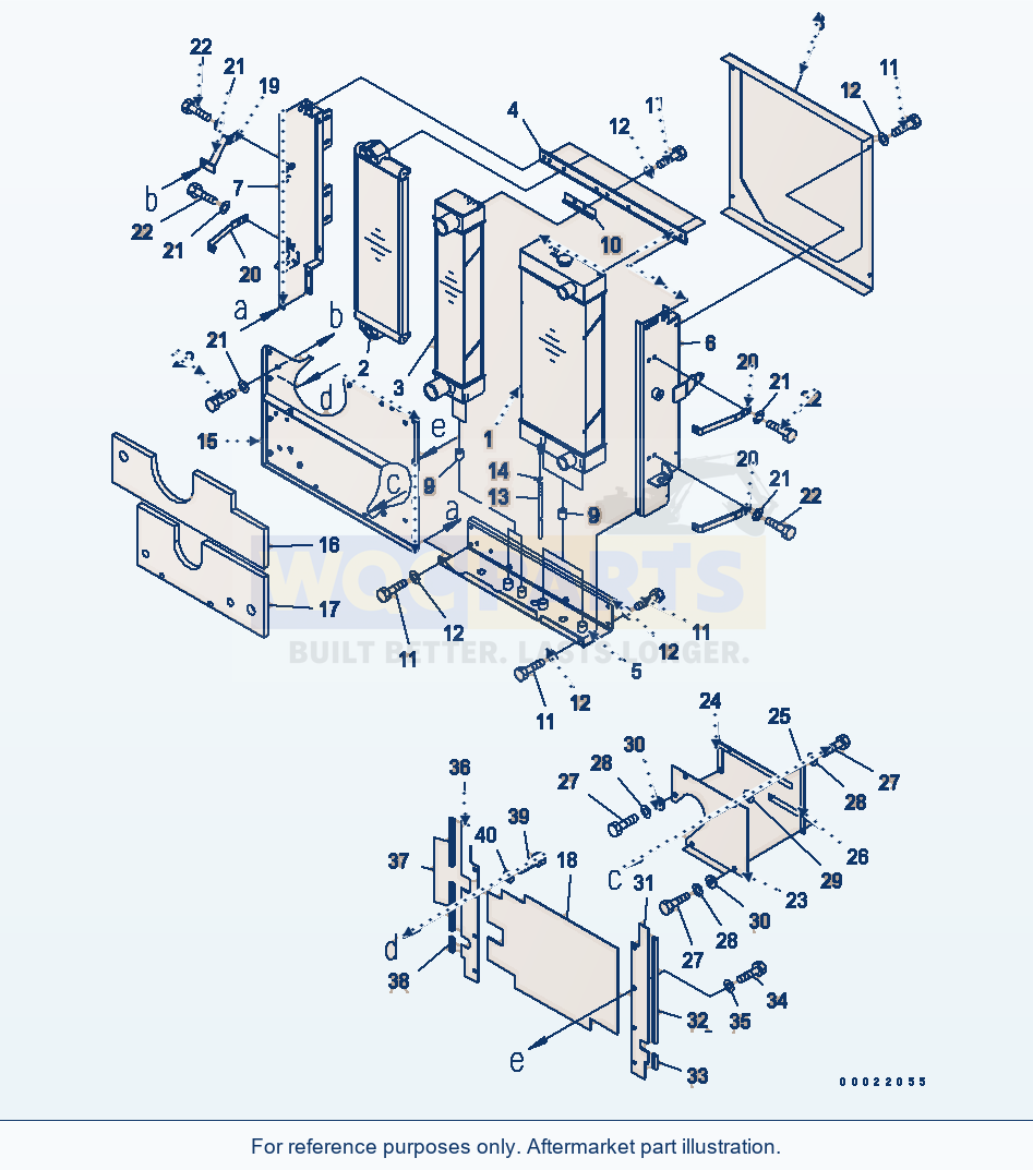 Komatsu WA200-5-SS Radiator (Super Silent Spec.) parts diagram