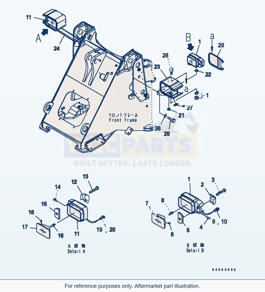 Komatsu WA200-5-SS Front Light parts diagram