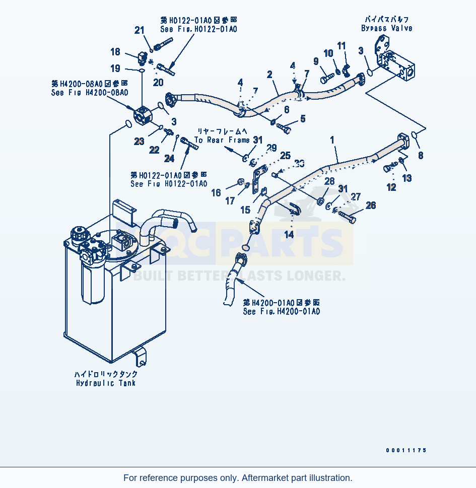 Komatsu WA200-5-SS Hydraulic Piping (Return Line) parts diagram