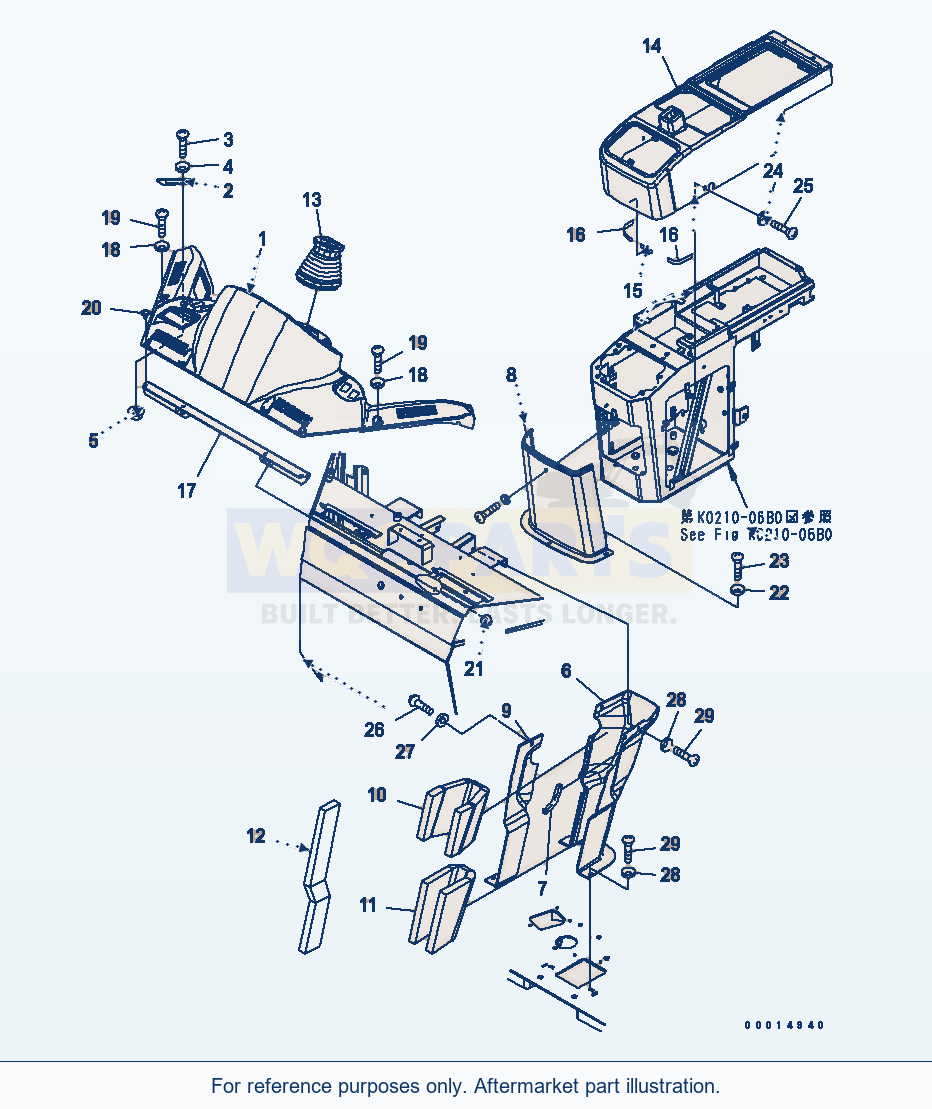 Komatsu WA200-5-SS Floor (Cover) (For 2-Persons Cab) parts diagram