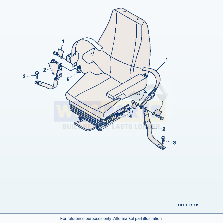 Komatsu WA200-5-SS Seat Belt (50 mm) (Isring Hausen) parts diagram