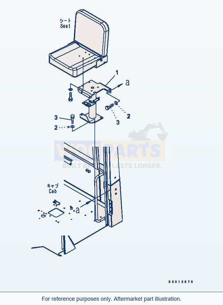 Komatsu WA200-5-SS Seat Support parts diagram