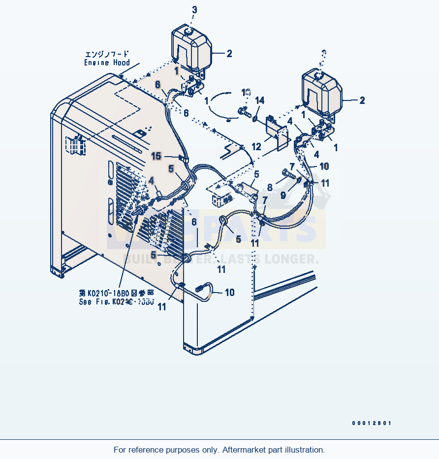 Komatsu WA200-5-SS Window Washer (For 2-Persons Cab) parts diagram