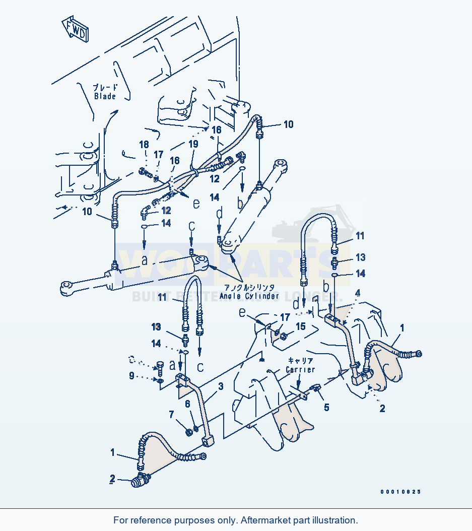 Komatsu WA200-5-SS Blade (Angle Cylinder Line) (P.A.P.) parts diagram