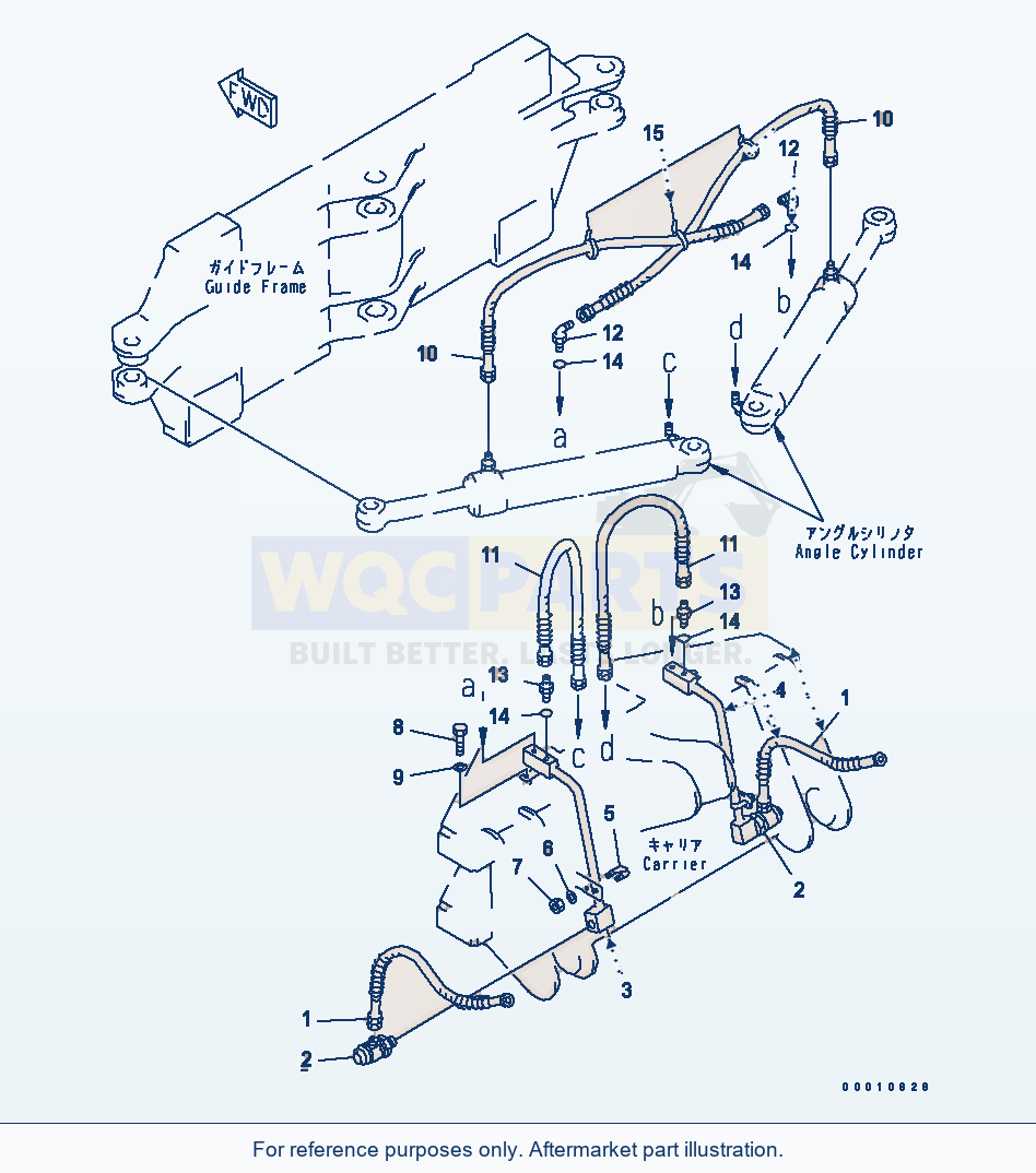Komatsu WA200-5-SS Blade (Angle Cylinder Line) (S.P.A.P.) parts diagram