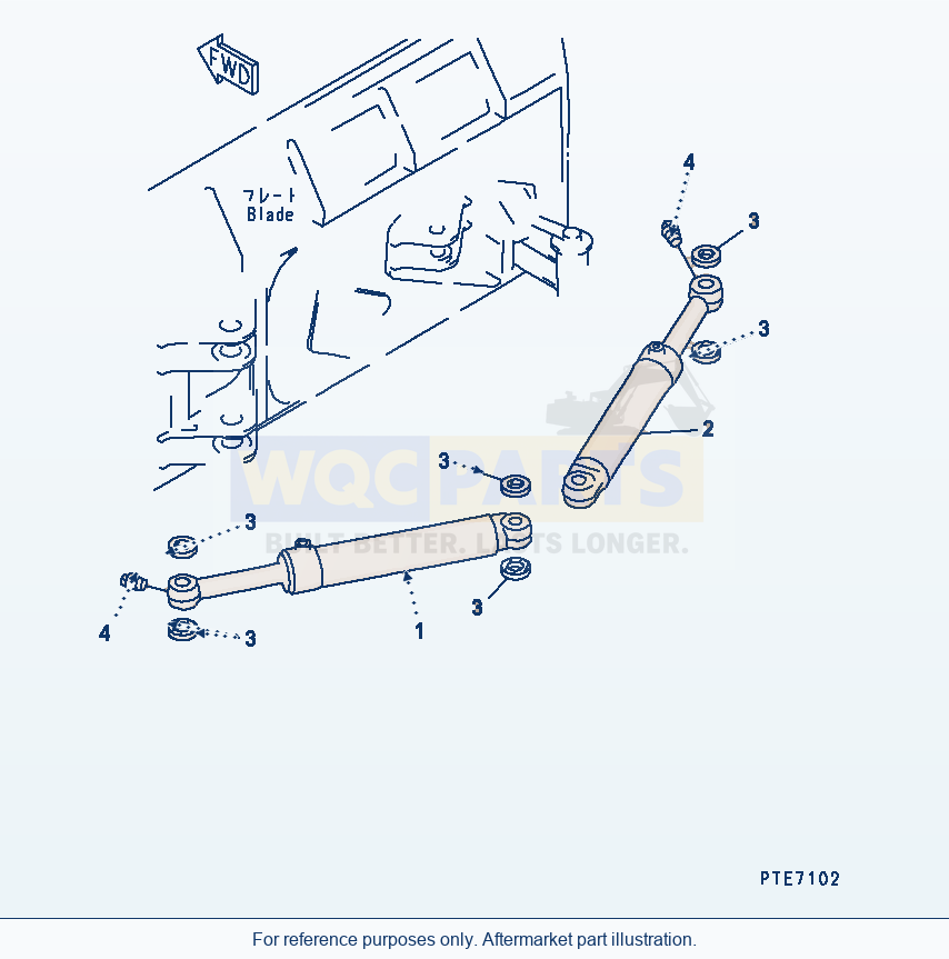 Komatsu WA200-5-SS Blade (Cylinder And Related Parts) (P.A.P.) parts diagram