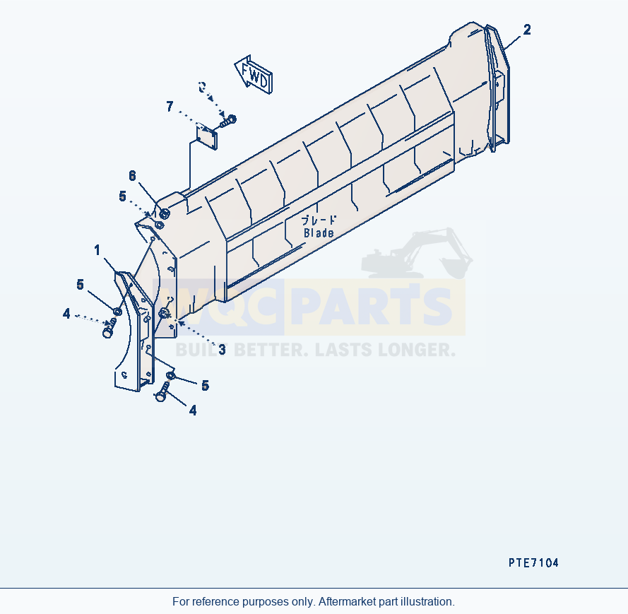 Komatsu WA200-5-SS Blade (Side Guard) parts diagram