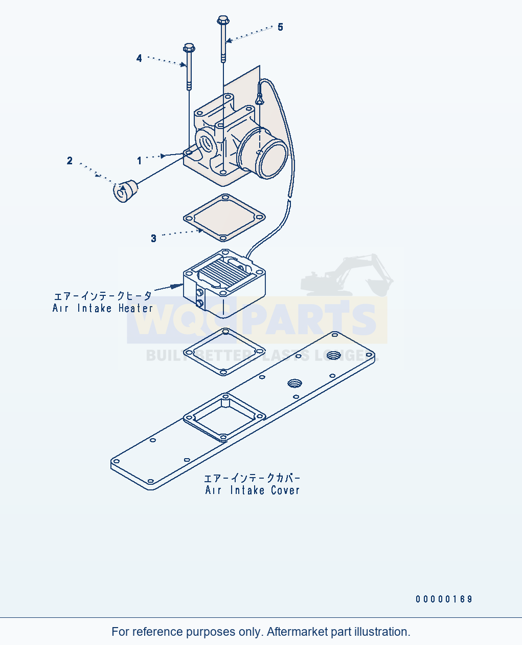 Komatsu WA200-5 Air Connector(#26302312-) Serial H50001 - UP parts diagram