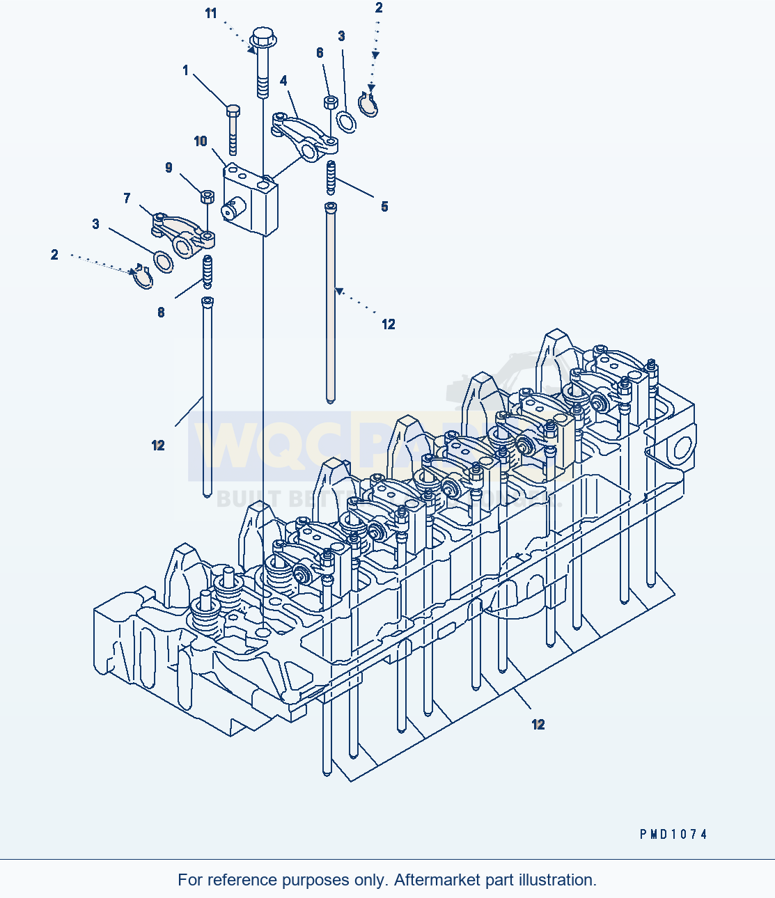 Komatsu WA200-5 Rocker Arm Serial H50001 - UP parts diagram