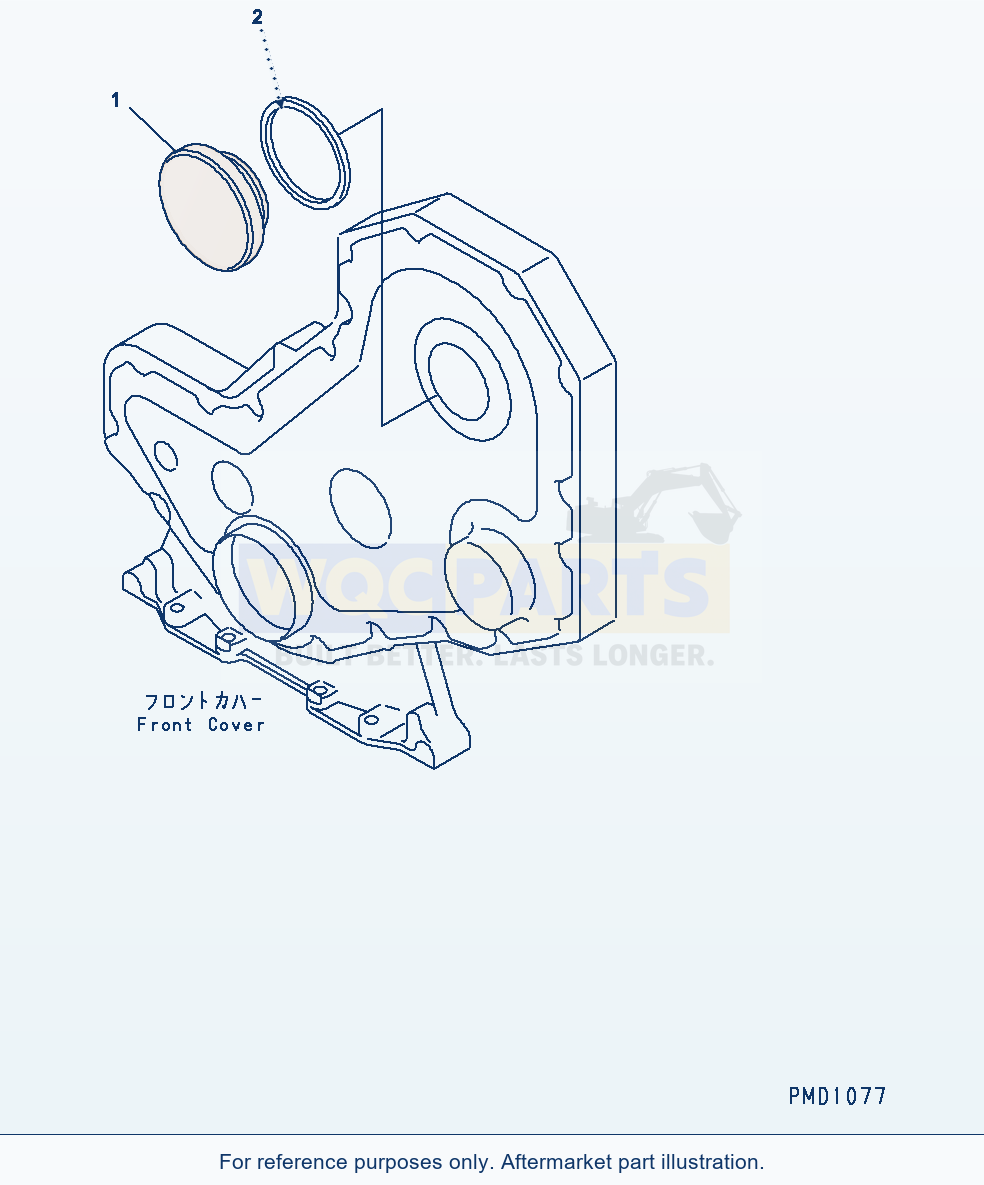 Komatsu WA200-5 Tachometer Drive Cover Serial H50001 - UP parts diagram