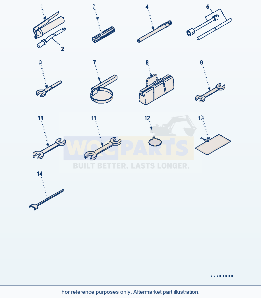Komatsu WA200-5 Tool (Except Japan)(#65043-) parts diagram