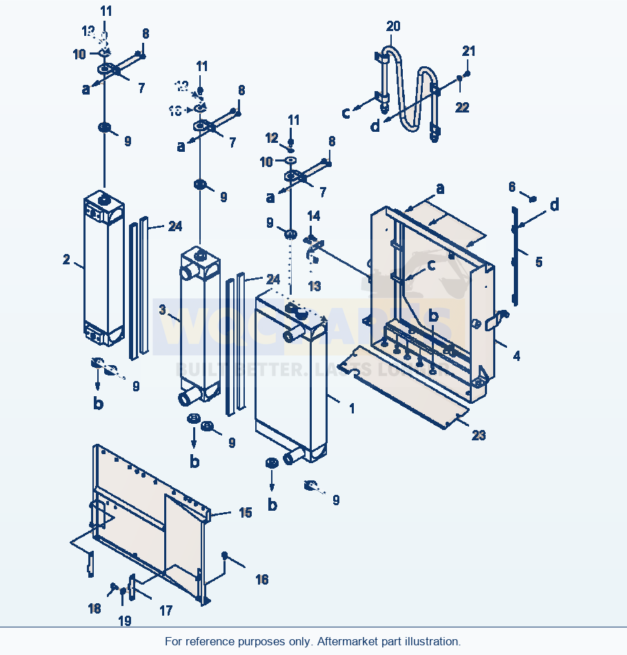 Komatsu WA200-5 Radiator (Tropical Spec) (#B11514-) parts diagram
