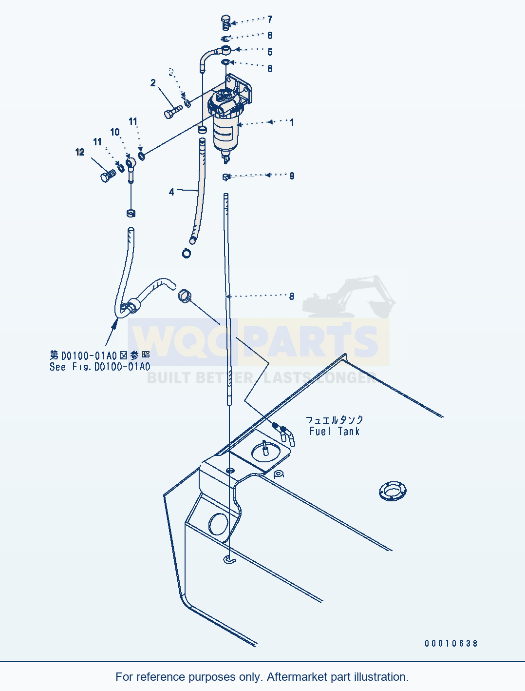 Komatsu WA200-5 Water Separator Serial H50001 - UP parts diagram
