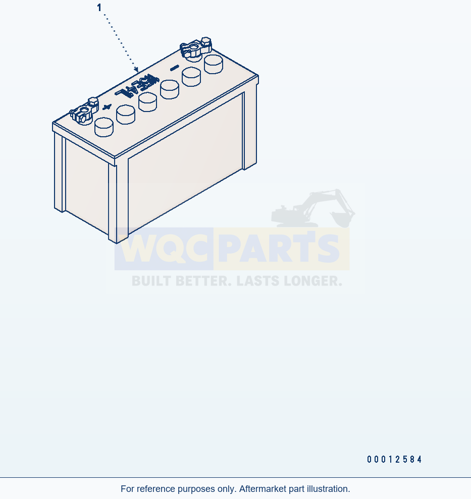 Komatsu WA200-5 Battery (For Large Capacty Battery) parts diagram