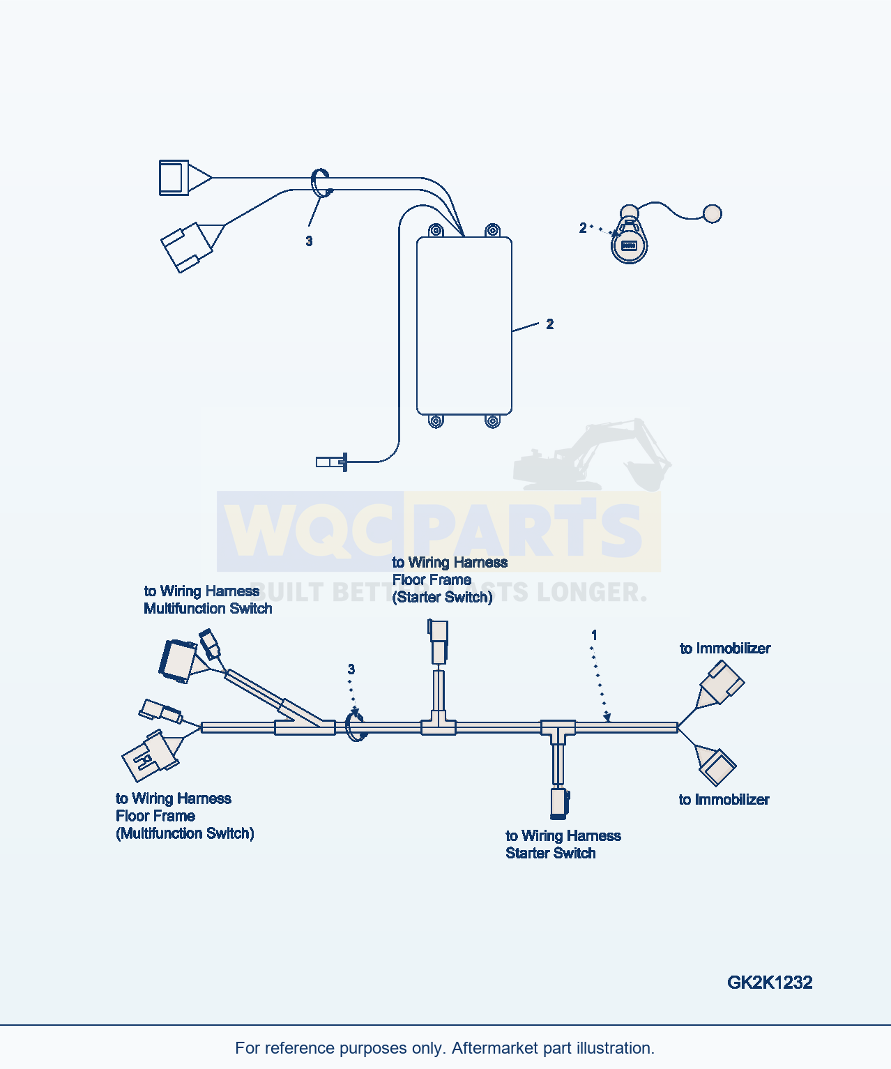 Komatsu WA200-5 Immobilizer, 24V parts diagram