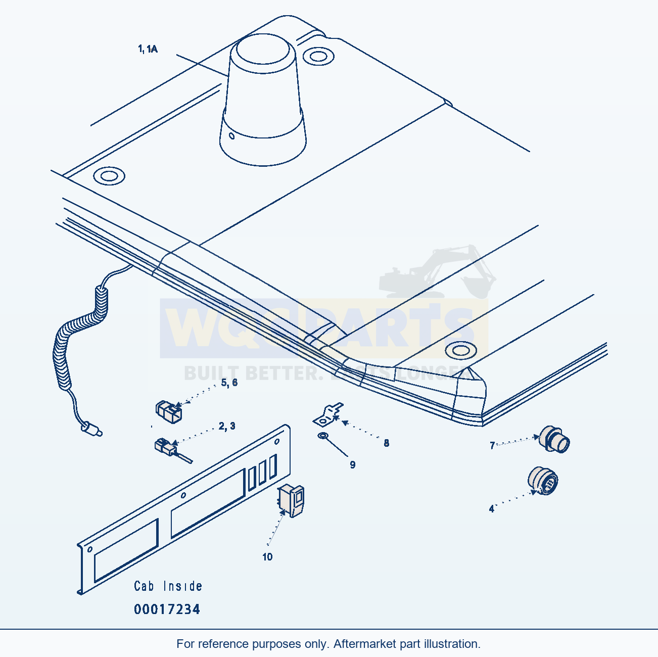 Komatsu WA200-5 Rotary Beacon parts diagram