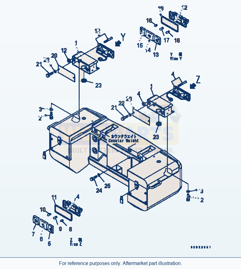 Komatsu WA200-5 Rear Combination Lamp parts diagram