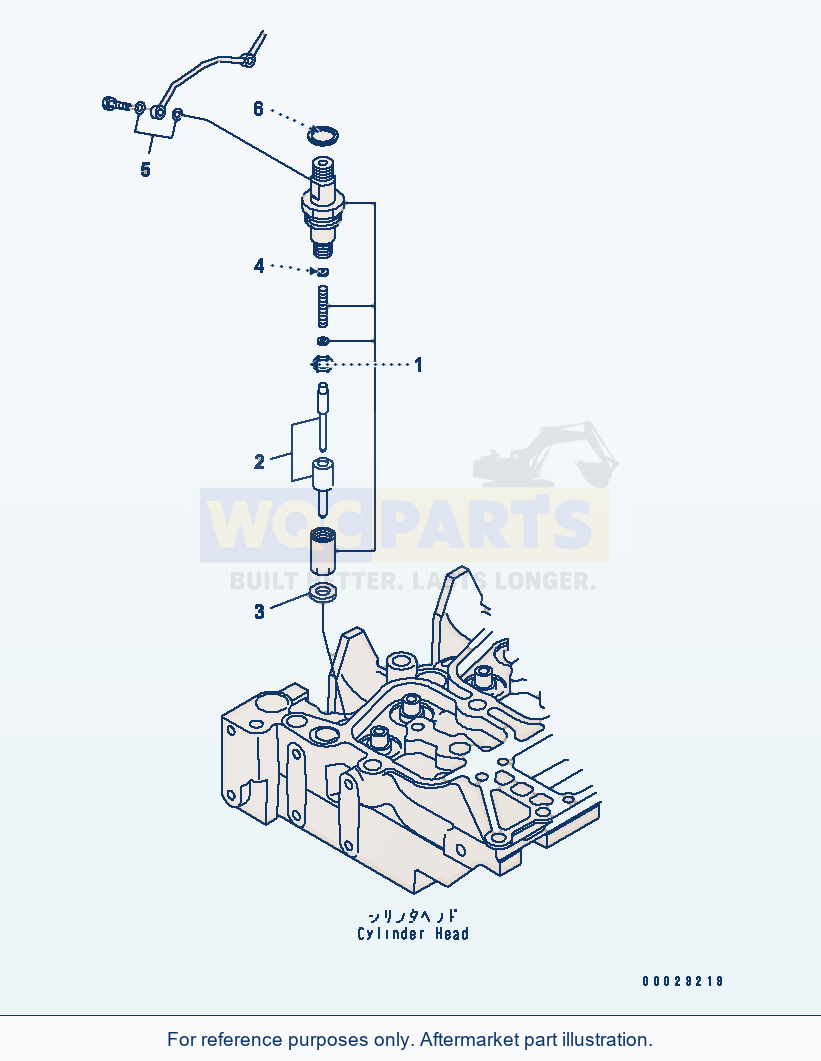 Komatsu WA200-5 Injection Nozzle(#26316011-) Serial 65001-UP parts diagram