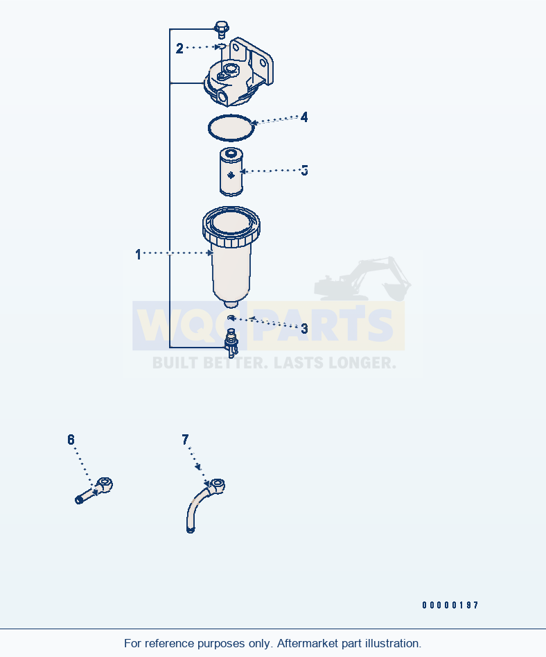 Komatsu WA200-5 Water Separator(#26302312-) Serial 65001-UP parts diagram