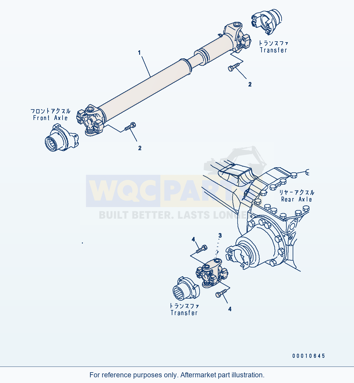 Komatsu WA200-5 Drive Shaft Serial H50001 - UP parts diagram