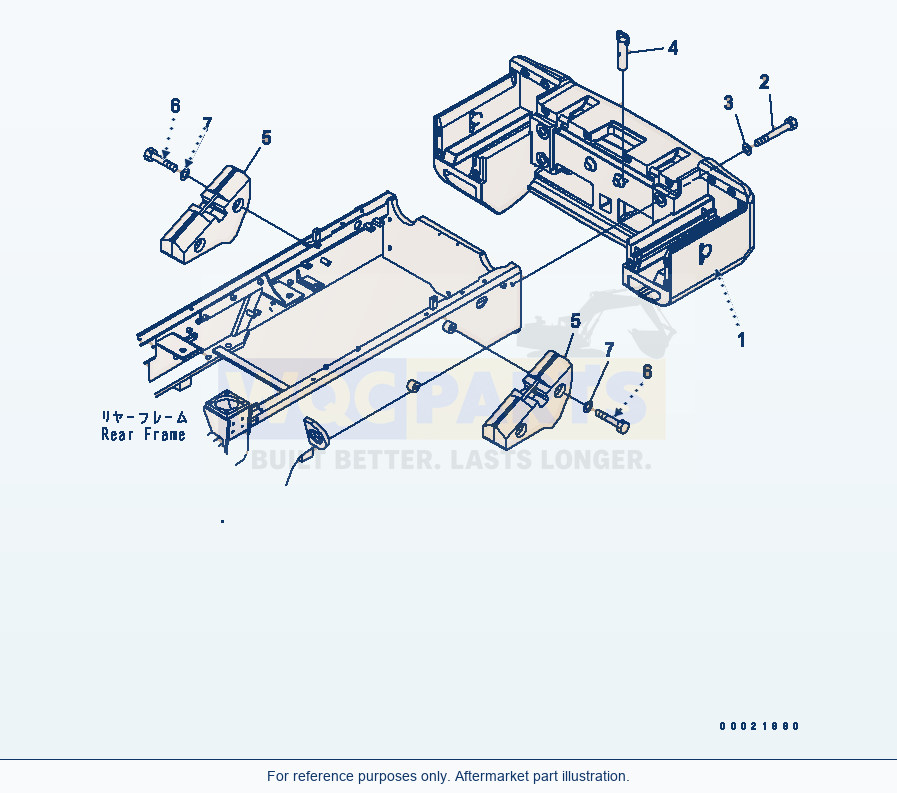 Komatsu WA200-5 Counter Weight (Snow Removing Spec.) parts diagram