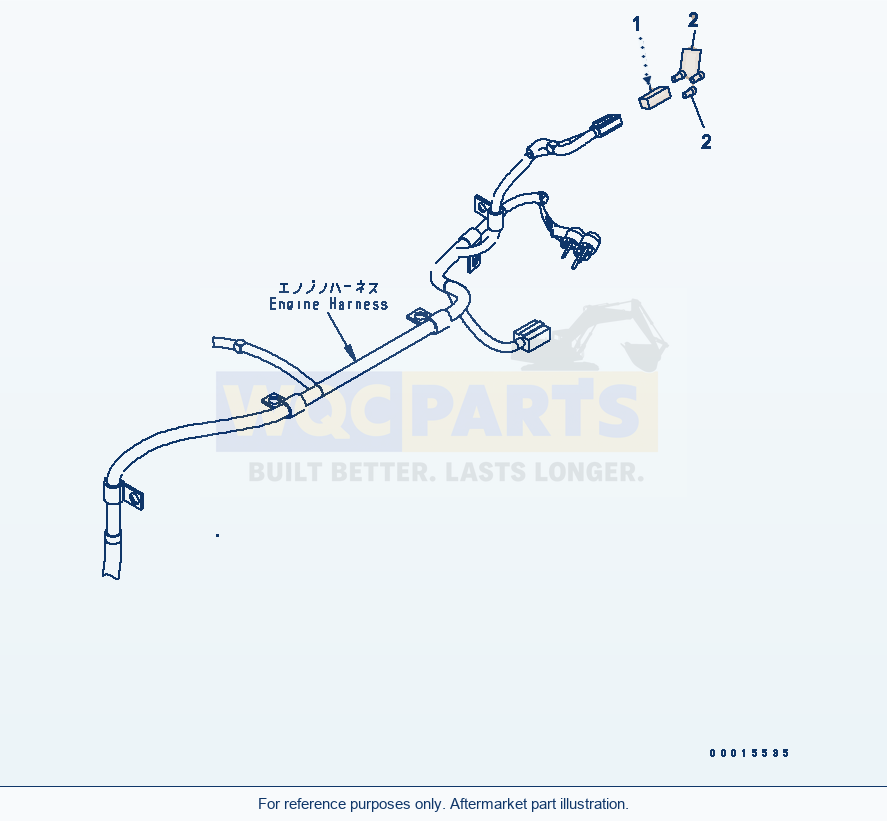 Komatsu WA200-5 Hood (Air Conditioner Plug) (Except Japan) parts diagram