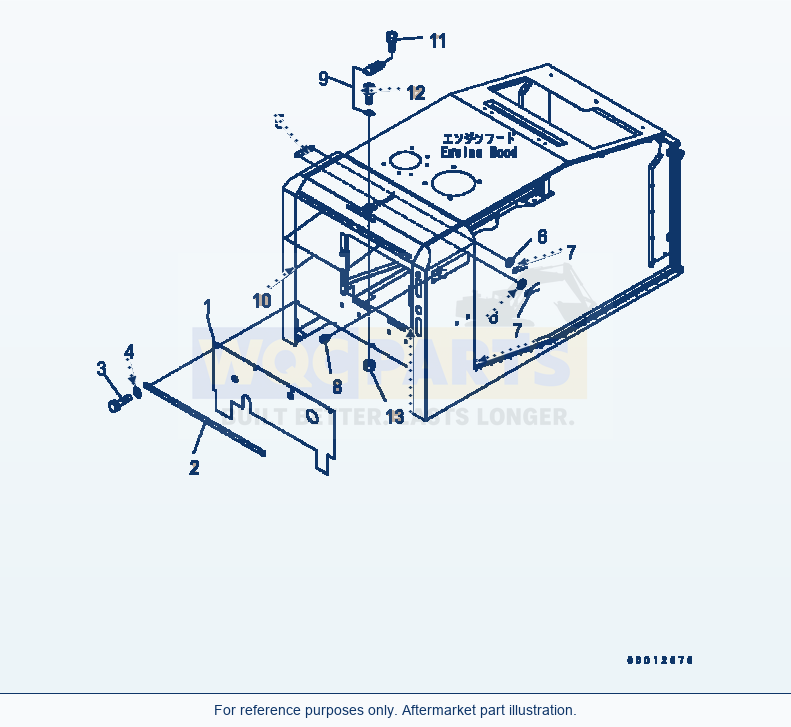 Komatsu WA200-5 Hood (Bulk Head) (Tropical Spec) (#B11514-) parts diagram