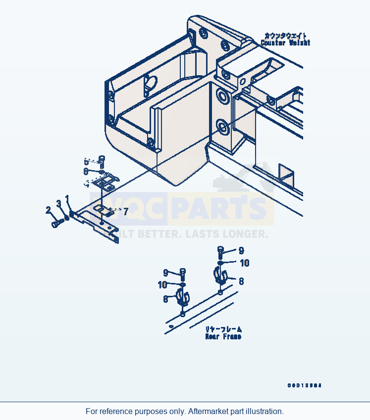 Komatsu WA200-5 Hood (Cover And Striker) Serial B10001-UP parts diagram