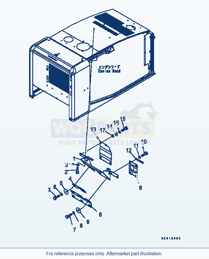 Komatsu WA200-5 Hood (Duct Cover) Serial B10001-UP parts diagram