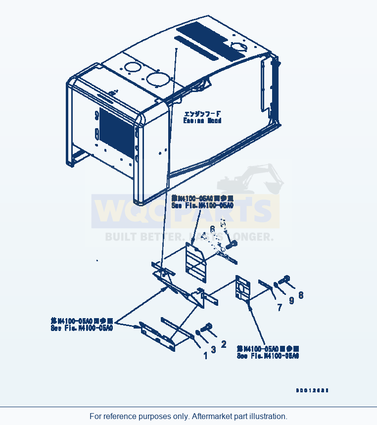 Komatsu WA200-5 Hood (Duct Sheet) Serial B10001-UP parts diagram