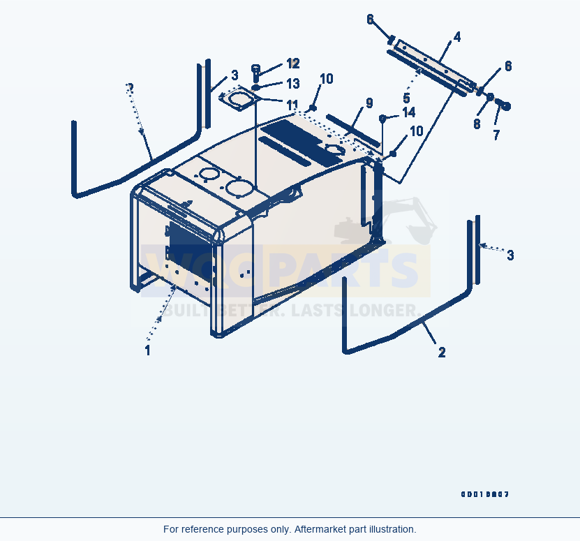 Komatsu WA200-5 Hood Serial B10001-UP parts diagram