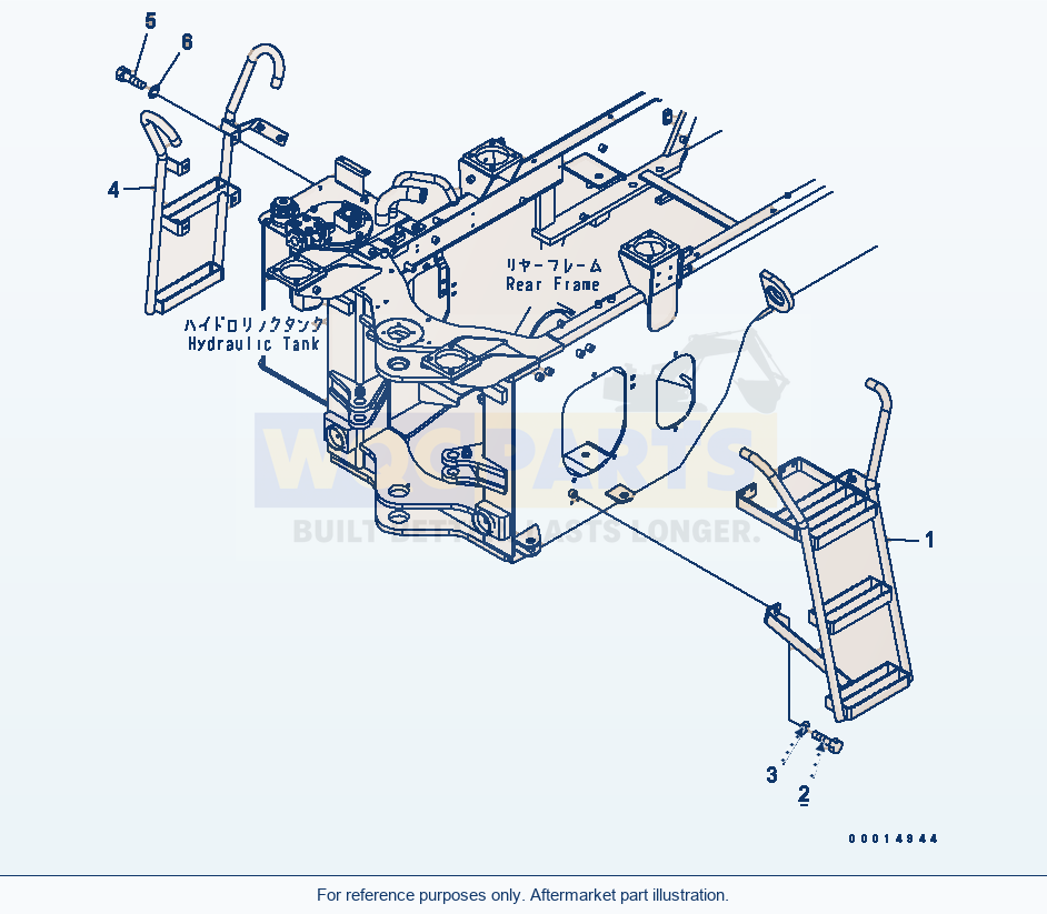 Komatsu WA200-5 Ladder Serial 65001-UP (OVERSEAS VERSION) parts diagram