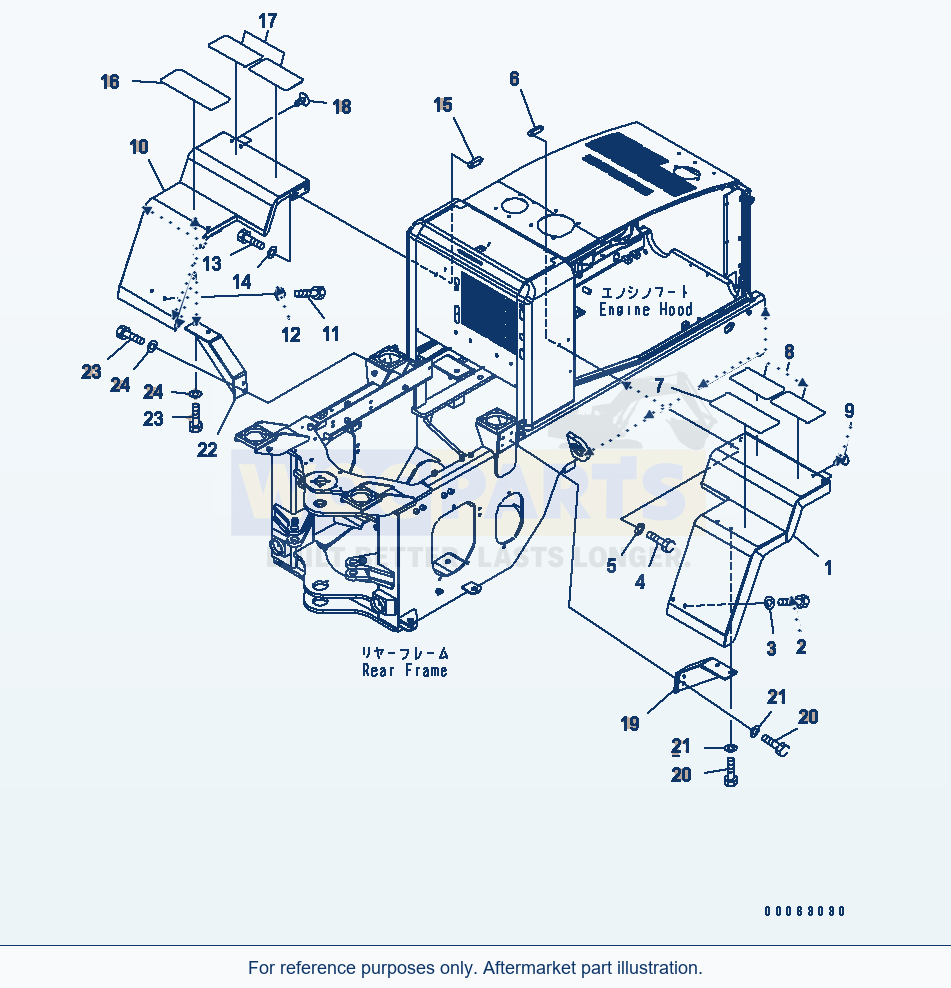 Komatsu WA200-5 Rear Fender(#68850-) parts diagram