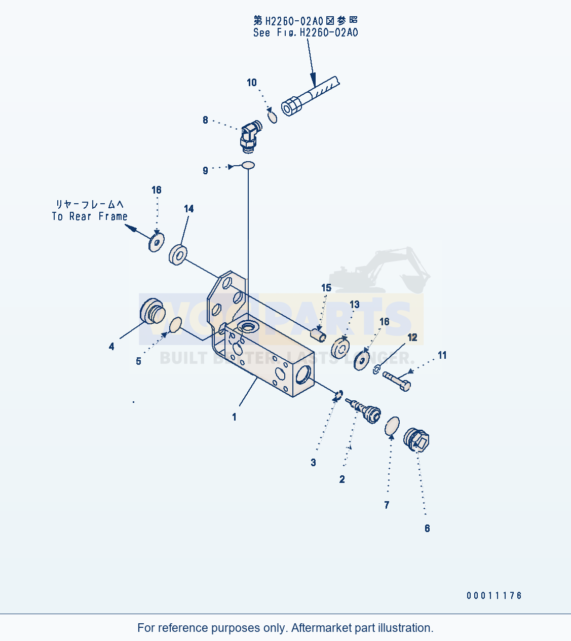 Komatsu WA200-5 Hydraulic Piping (Valve) Serial H50001 - UP parts diagram